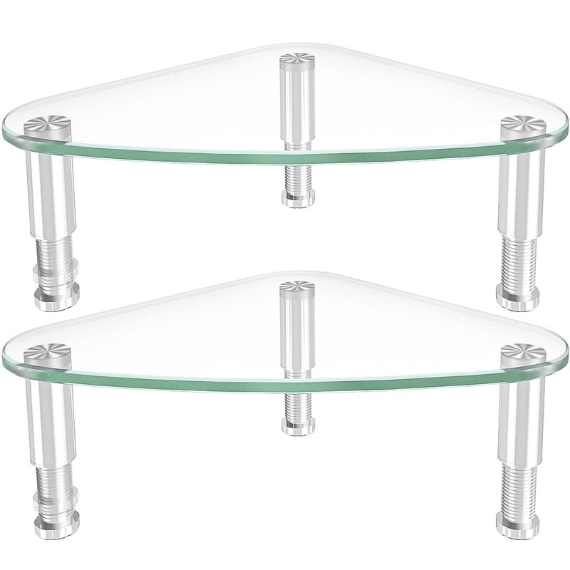 Hemudu 2 Pack Computer Monitor Riser | Triangle Desktop Universal Corner Stand for Computer Monitor & Laptop HD01T-203 - Image 1
